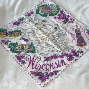 Wisconsin Souvenir Handkerchief❤️